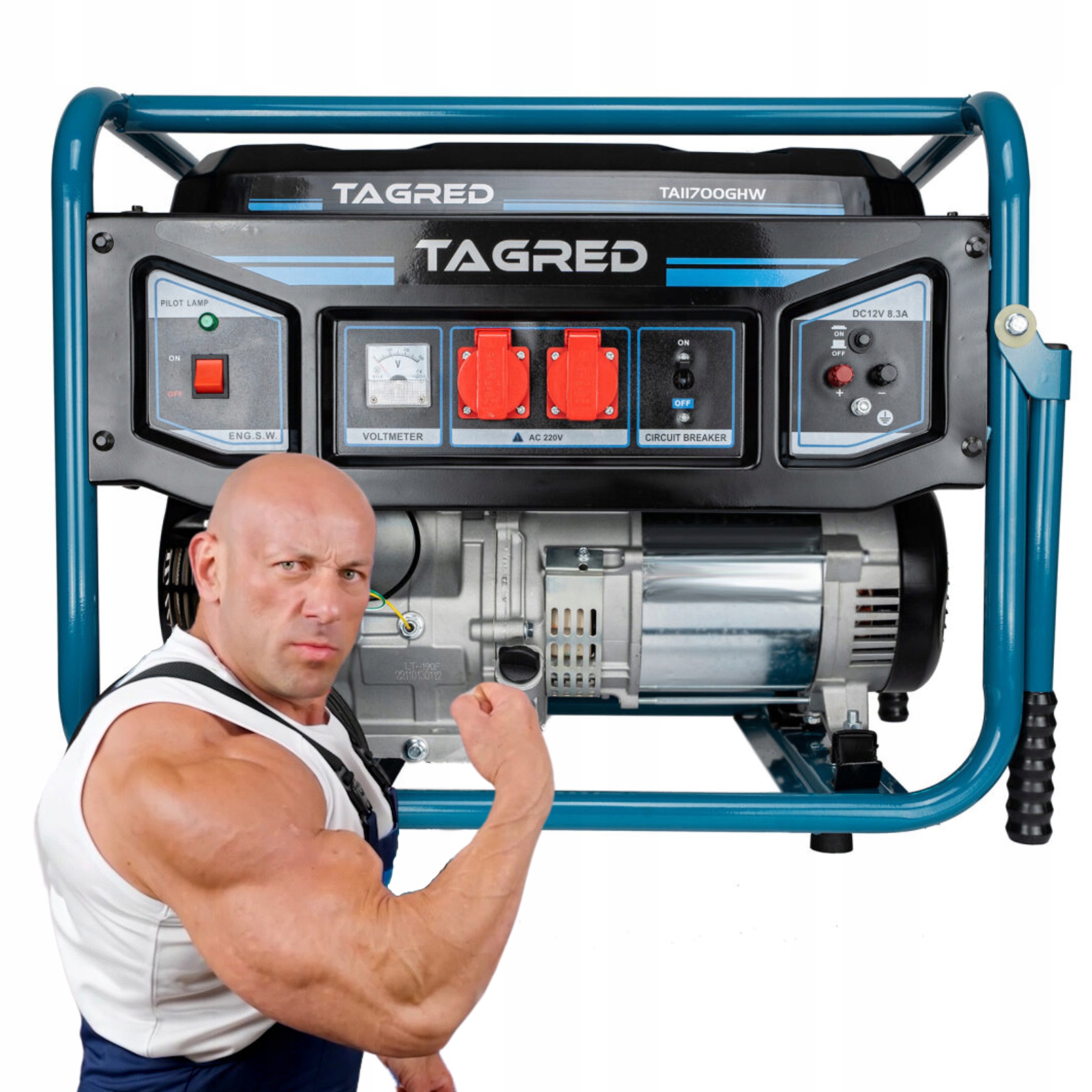 Prenosný jednofázový benzínový generátor Tagred 7500 W
